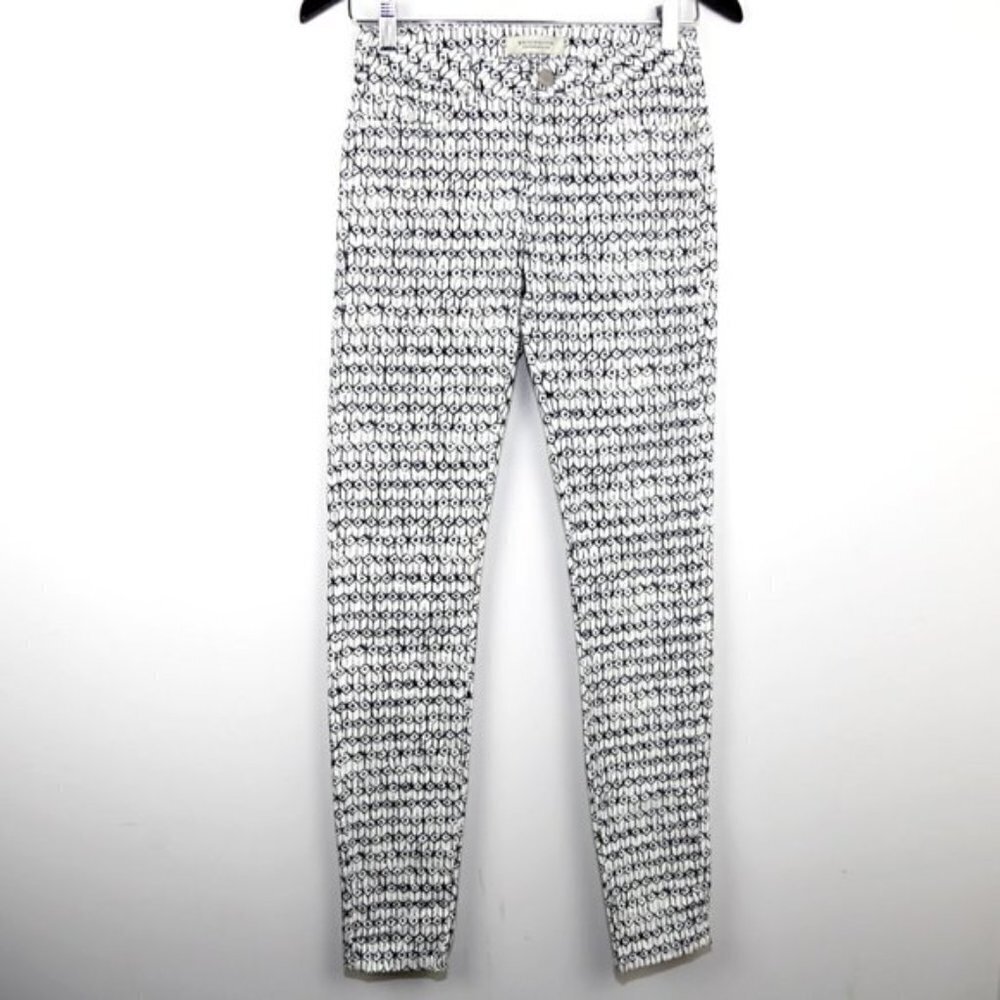 Maison Scotch La Bohemienne Mid Rise Skinny Pattern Printed Jeans